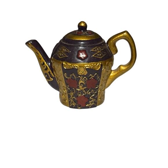 Collectible Vintage Decorative Resin Miniature Teapot , Set 3 PCS - Picture 6 of 8